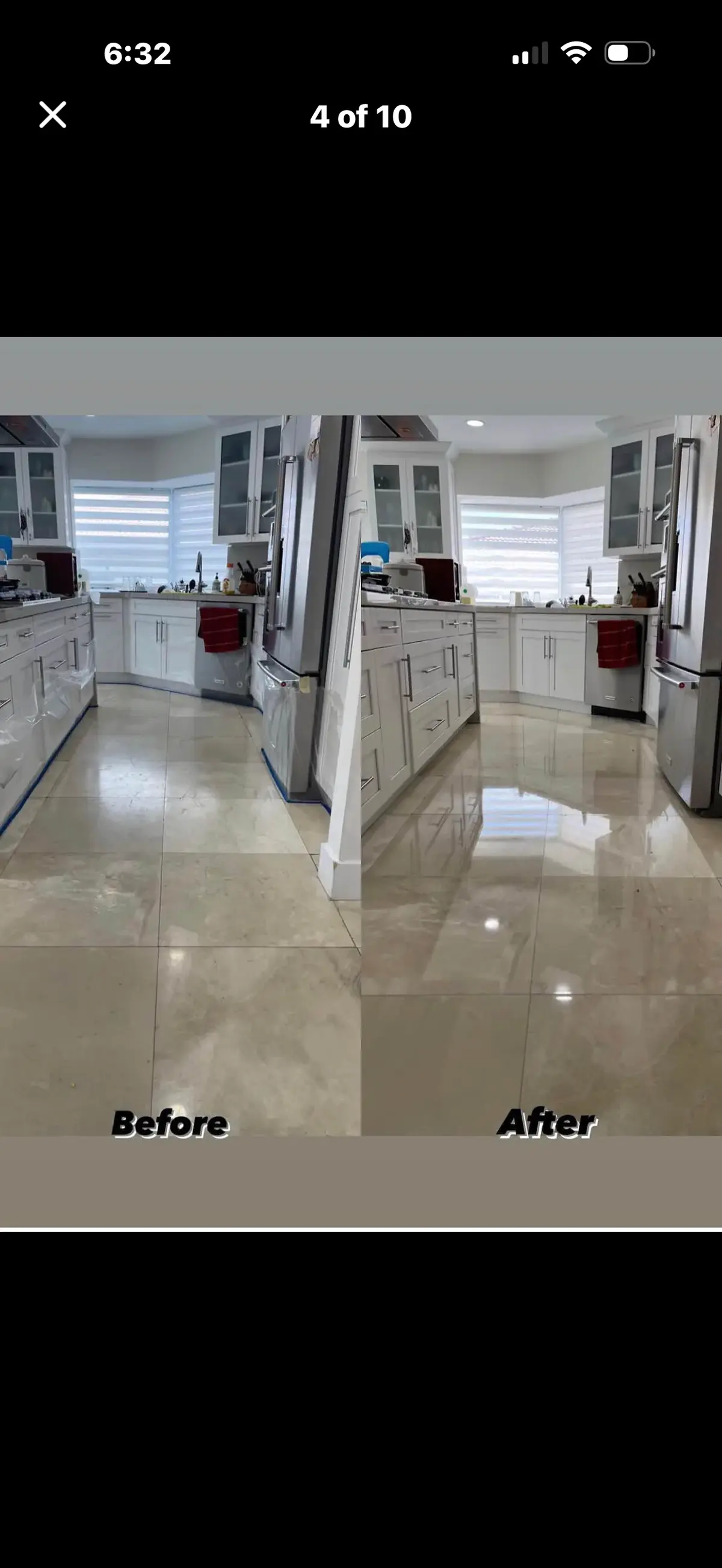 Kitchen marble polishing
