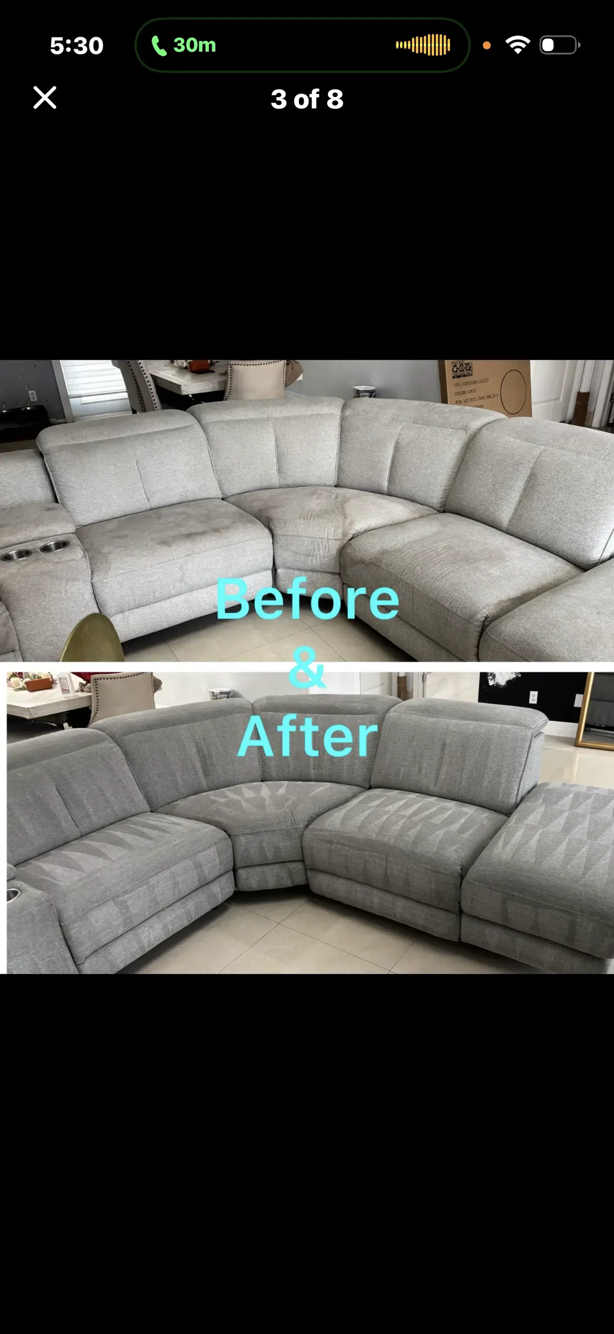 Real Steamly Pro before and after cleaning result