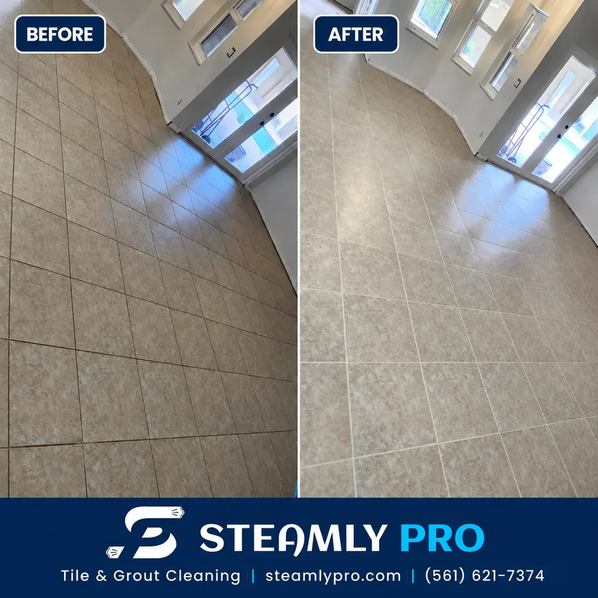 Real Steamly Pro tile and grout cleaning comparison